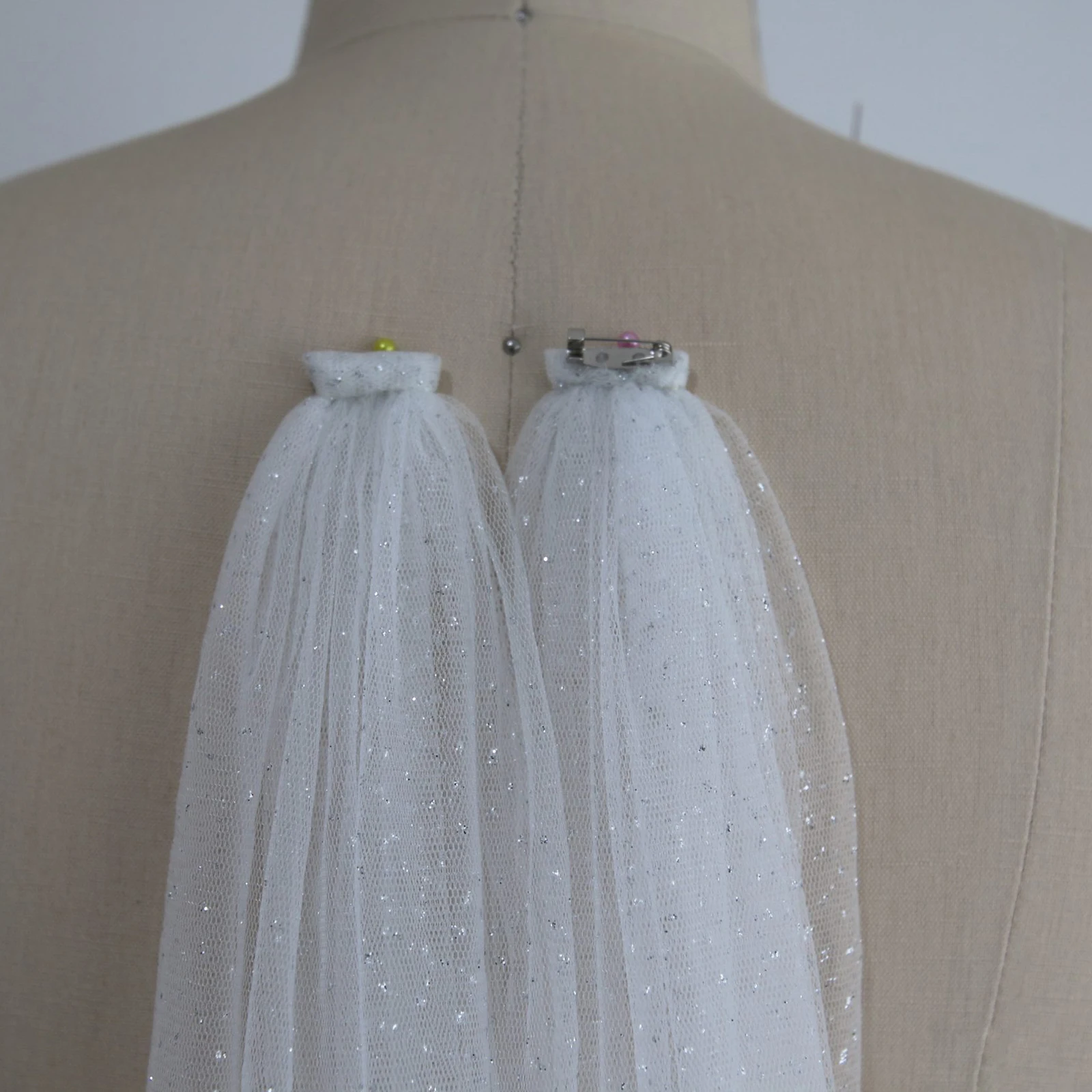 TOPQUEEN G41 – voile de mariée scintillant, pour Robe de mariage, ailes scintillantes, Champagne