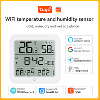 Tuya WIFI Temperature Humidity Sensor for Smart Home Thermometer Detector Smart Life App Control Support Alexa Google Home