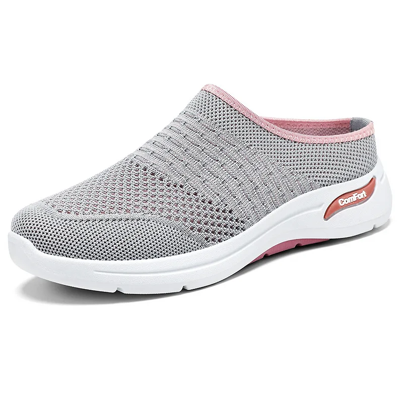 

Women's Mesh Slip-On Slippers Soft Sole Breathable Casual Summer Flat Shoes Comfortable Sneakers