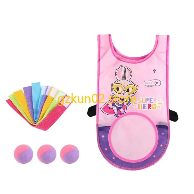 

KXRB Throwing Balls Game Set Includes Sticky Vests 3 Balls 5 Colorful Ribbon