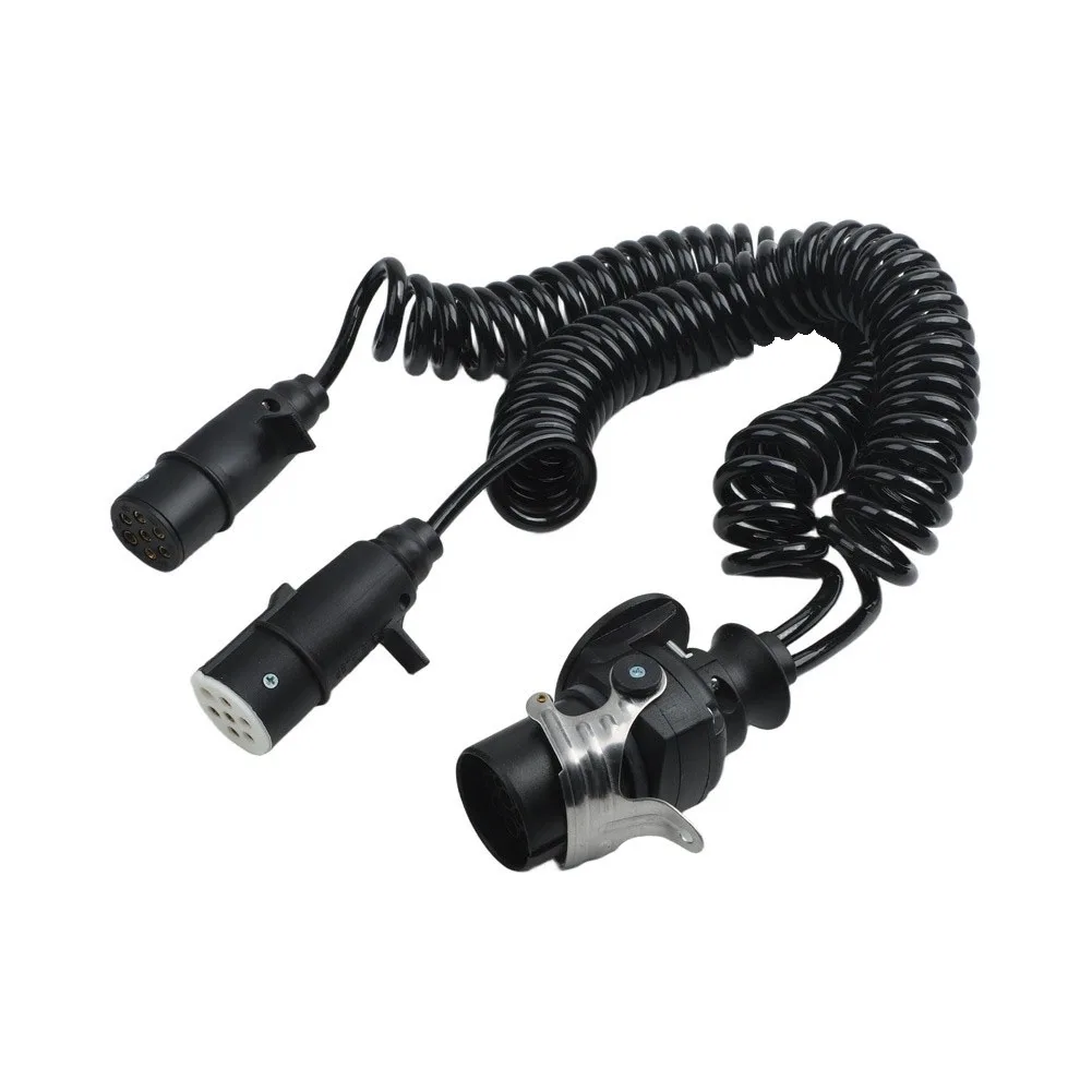 15 Core To 7 Core Trailer Power Extended Cable For Volvo For Scania For Mercedes ABS Black Car Replacement Engine Parts
