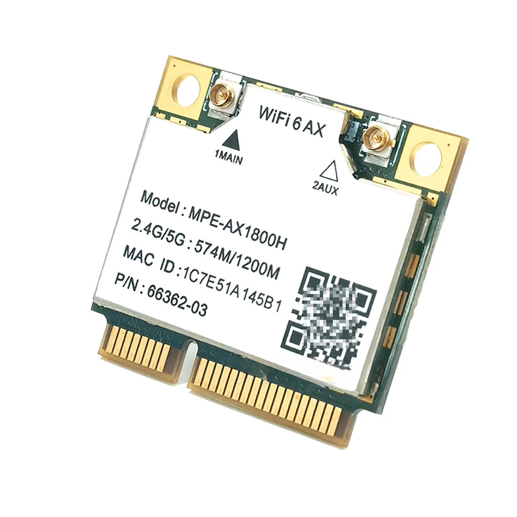 Wifi 6 Dual Band Built-in Bluetooth-compatible 5.2 Wireless Network Card Mini PCI-E Wifi Card MPE-AX1800H 802.11ac 2.4G 5Ghz