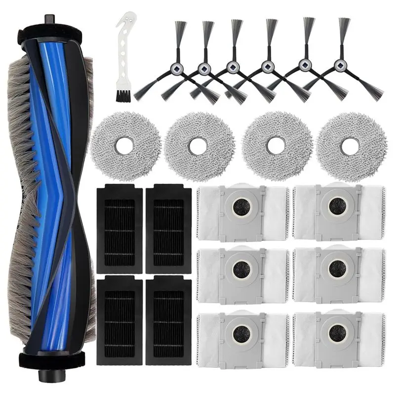 

Набор из 22 предметов: основная и боковые щетки, фильтры, насадки для влажной уборки, мешки для сбора пыли для роботов-пылесосов Ecovacs Deebot T50 Max/T50 Omni/T50 Pro Omni/T50 Max Pro Omni