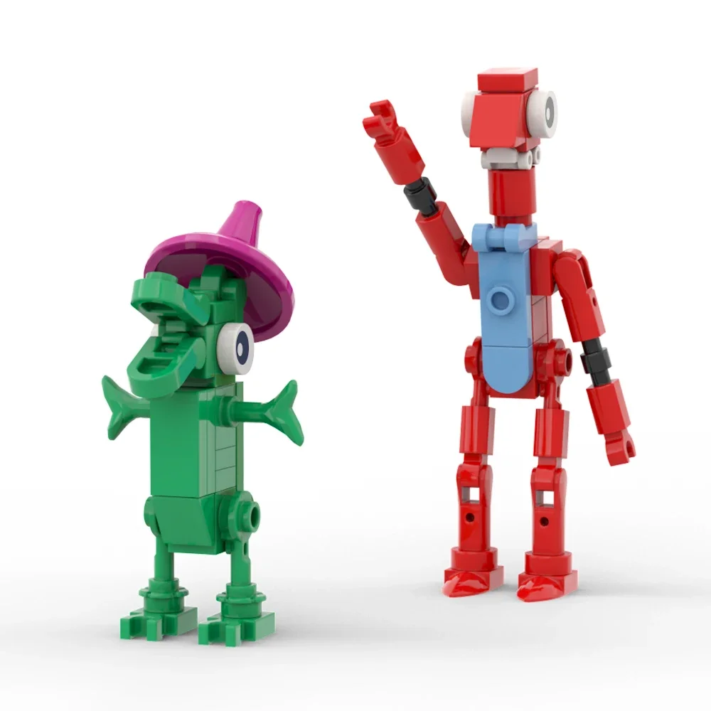 MOC TV Character Brobee Plex Toodee Foofa Muno Model Building Blocks Anime gabbas Glep pim Charlie Alan Mr Frog Bricks Toy Gift