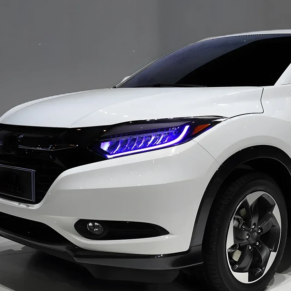 

For Honda Vezel Hr-V Xr-V 2015-2018 Car Front Lamps Upgrade Angel Wings Style Headlight Accessories LED Auto Headlights Assembly