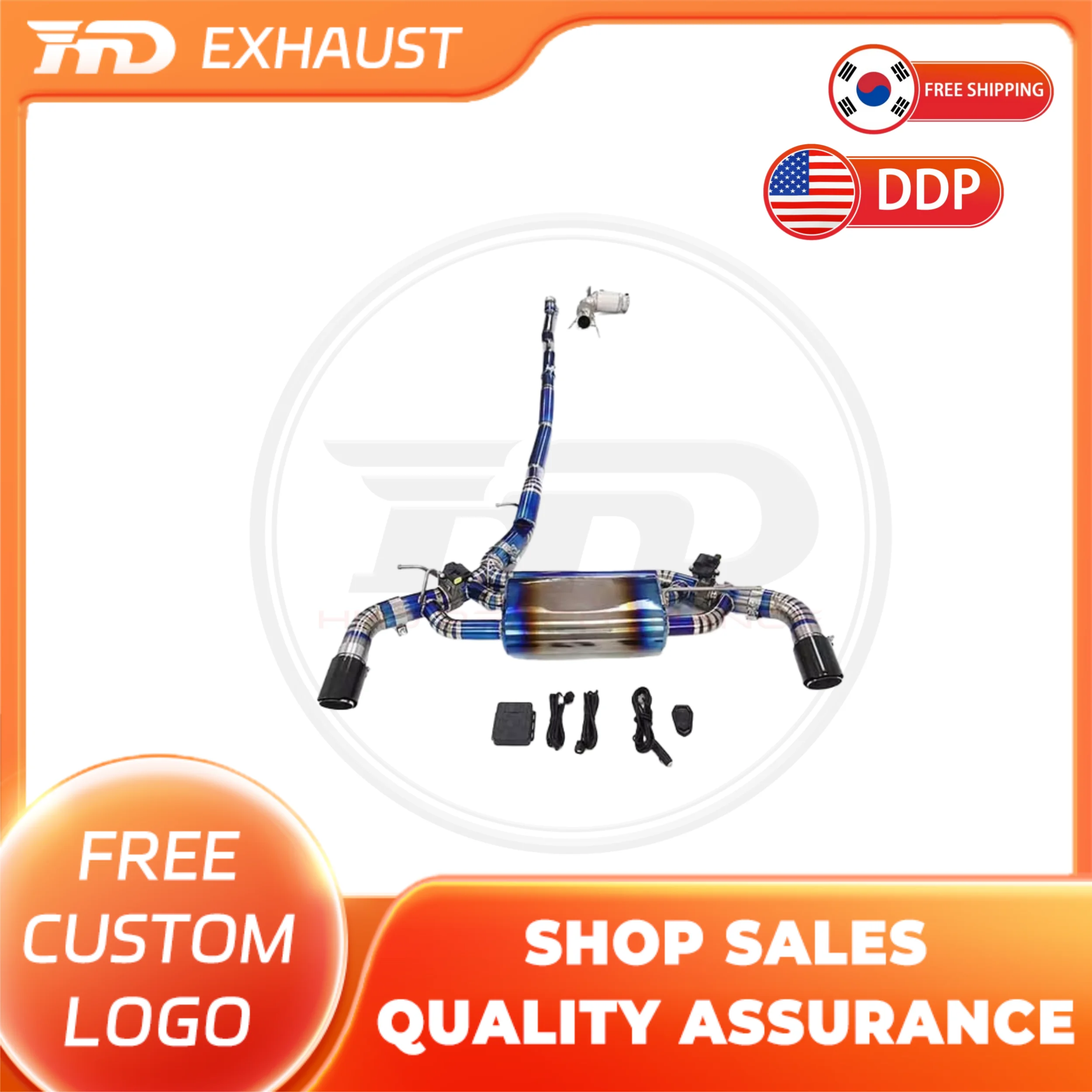 

HMD Exclusive Customization Titanium Full Performance Catback exhaust for BMW F40 M135i b48 Exhaust System Muffler With Valve