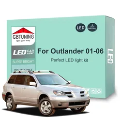 11Pcs Car Accessories For Mitsubishi Outlander 1 MK1 2001 2002 2003 2004 2005 2006 Canbus Dome Trunk LED Interior Light Bulb Kit