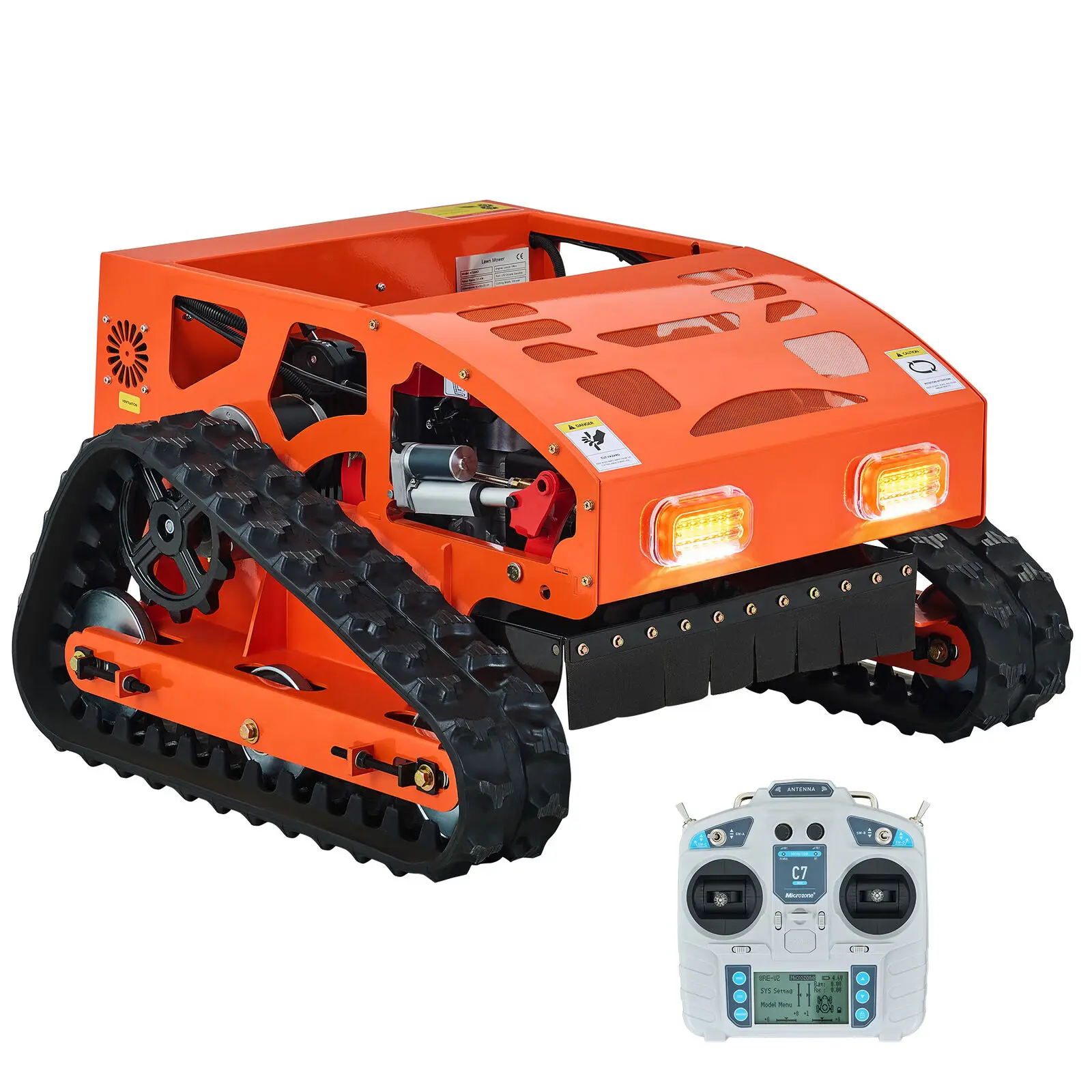 

50cm width Crawler 45 ° slope 21 inch oil electric hybrid remote control Robotic lawn mower Grass cutting machine