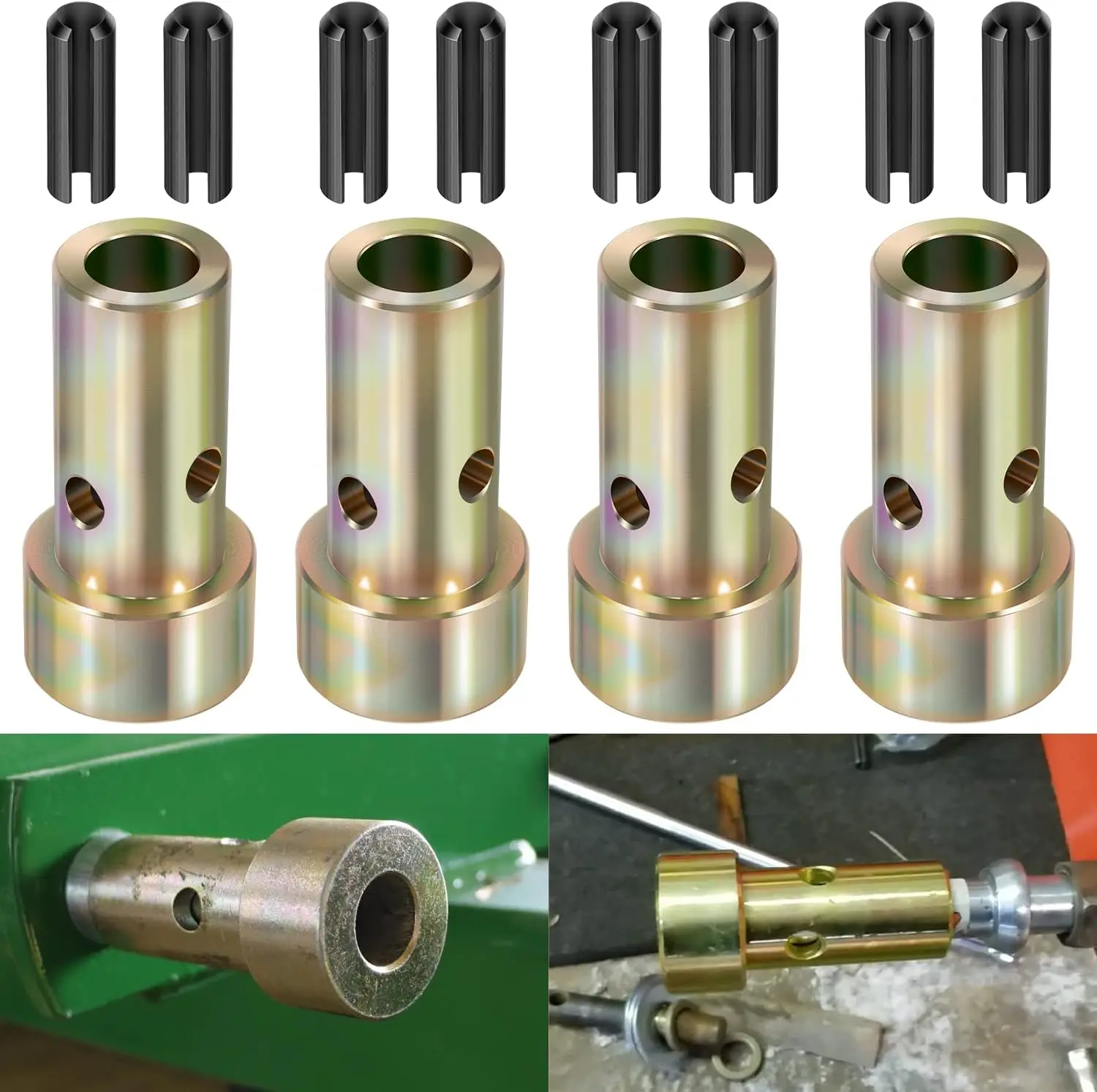 2 paires de bagues d'adaptateur d'attelage rapide Cat 1 pour tracteurs à 3 points de catégorie I avec système d'attelage rapide