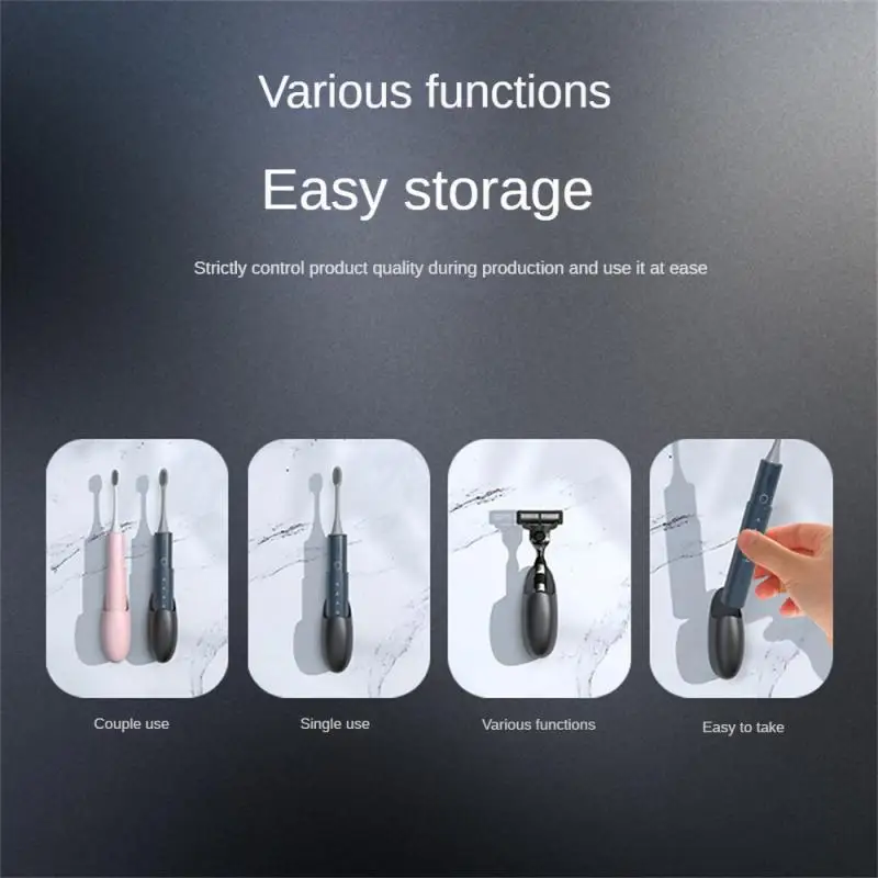 1/2/3PCS Multi-function Toothbrush Holder Storage Moisture-proof Security Wall-mounted Bathroom Simple Installation Punch-free