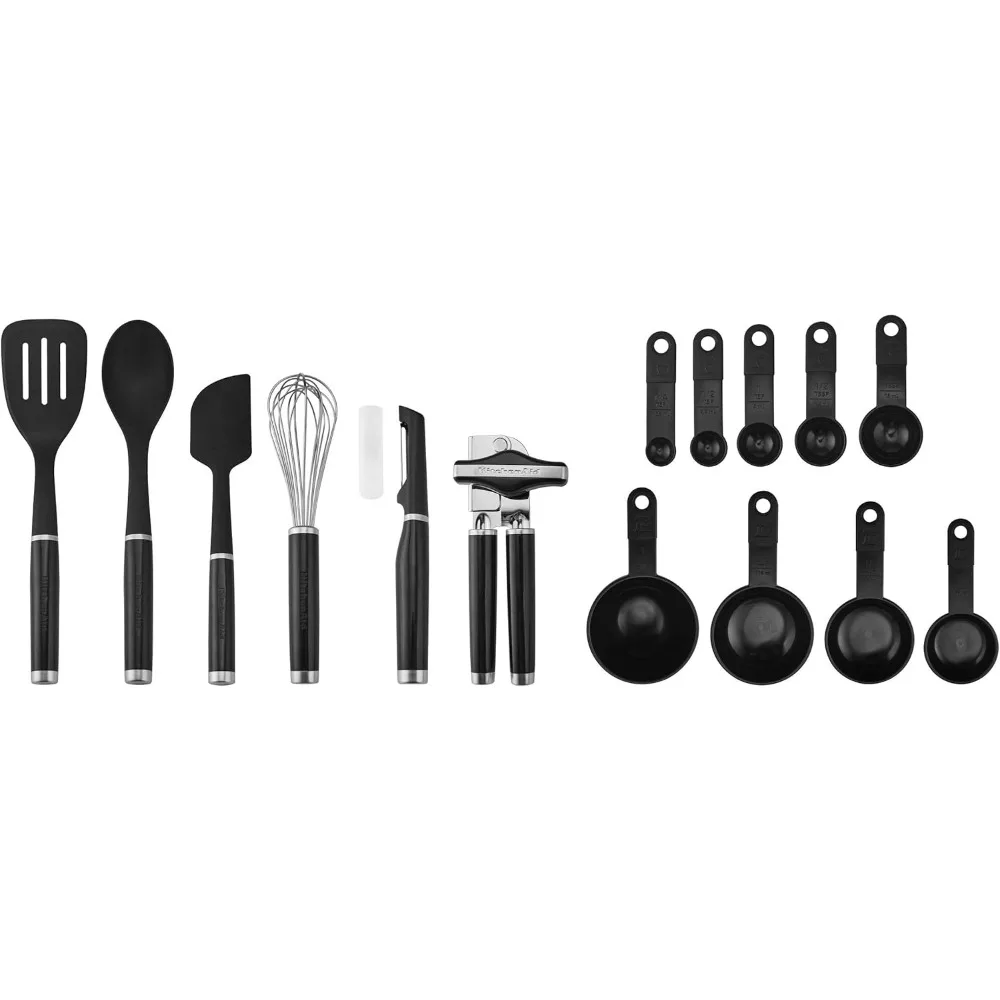 

classic tool and gadget set, 15-piece, black