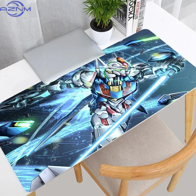 Gaming Mouse Pad Anime Mechanical Warrior G-gundam A-aerial Desk Mat Rubber Base Computer Mouse Mat Lock Edge Gamer Keyboard Pad