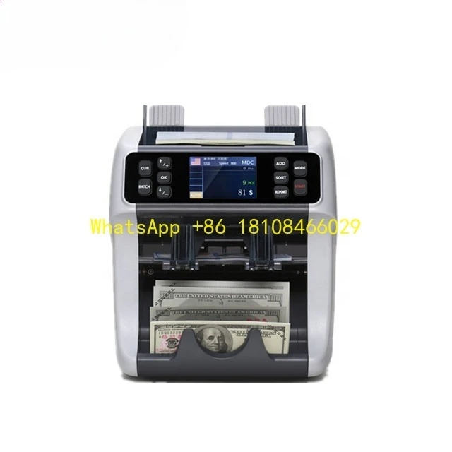 عداد ROHS معتمد للاستخدام البنك بالدولار الأمريكي، فارز العملات المعدنية بنصف الجيب، شاشة LED لعد الأموال، الأوراق النقدية #1