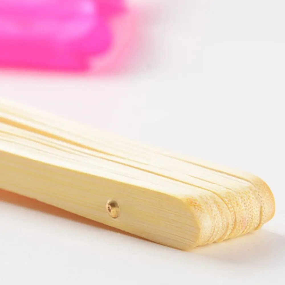 

Hot Sell Long Imitation Belly Dancing Fan 26cm Long Silk Fans Gradient Color Dance Bamboo Fans