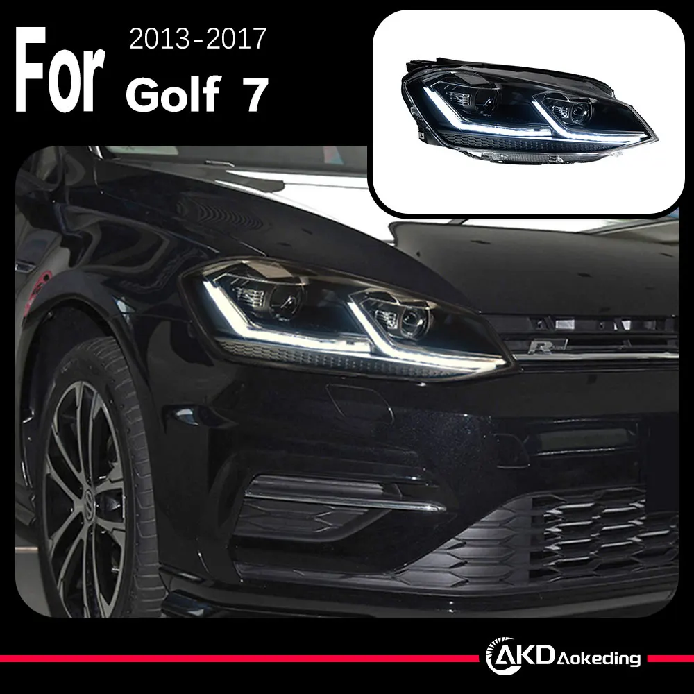 AKD Car 2 PCS modello per Golk7 Golf 7 MK7 Upgrade 7.5 Design 2013-2017 fari LED faro LED doppio proiettore face lift