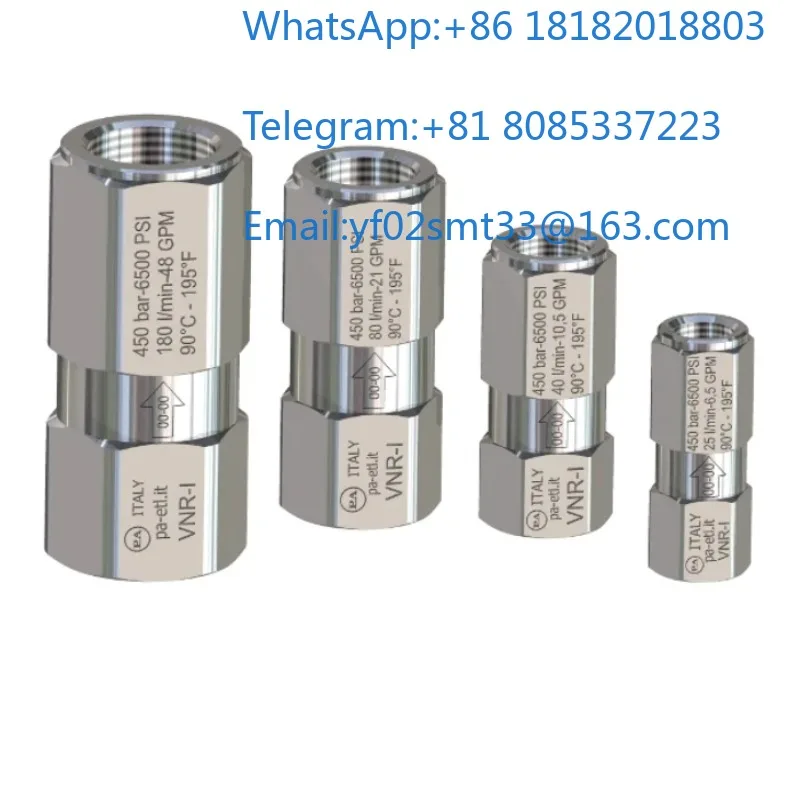 One Way Check Valve Spare Parts For Farm Central High Pressure Cleaning Machine Fluid Anti-Backflow Fittings