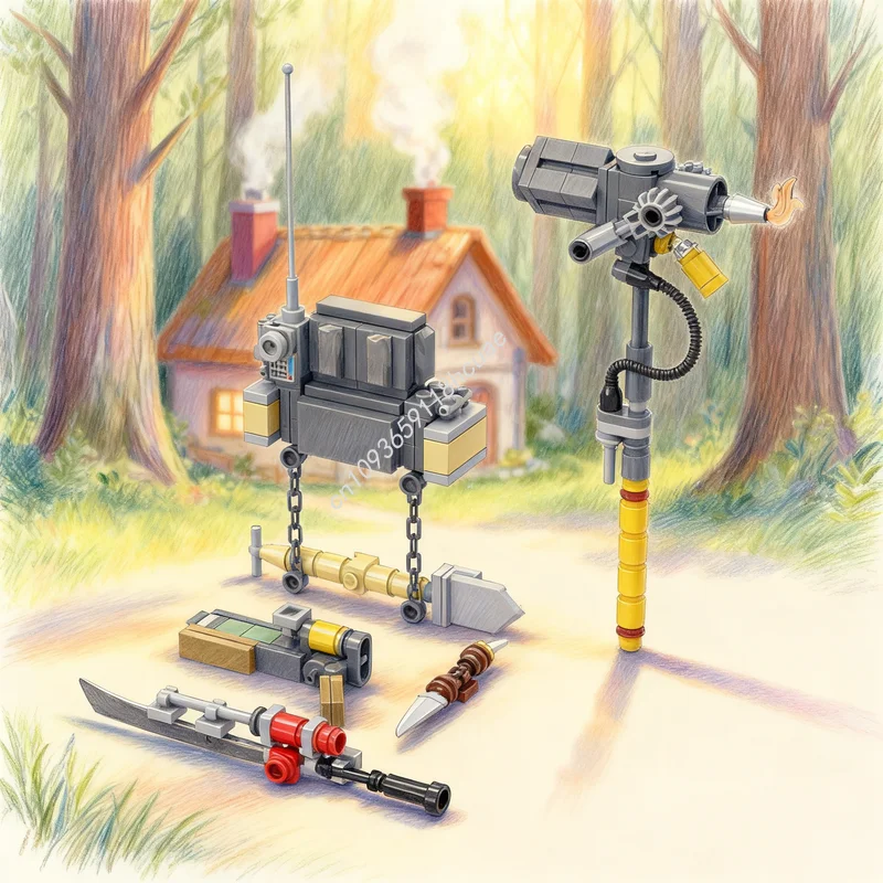 159pcs MOC Power Armor Backpack Weapons Model Building Toys Festival Gifts Blocks Construction DIY Education Creative Idea