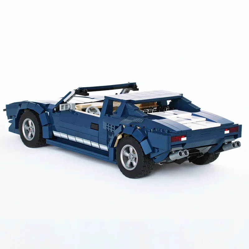 1166pcs MOC De Tomaso Pantera B Model Creator Experted Building Blocks Toys Construction Christmas Gift DIY Idea Kids Birthday view 3