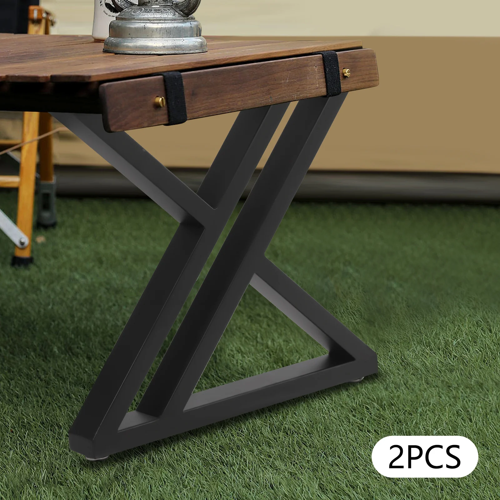 أرجل أثاث أنبوبية مربعة 16 بوصة 2 قطعة - أسود، عالي الجودة، مضاد للانزلاق، مناسب للتثبيت