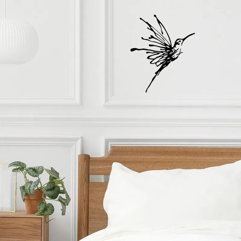 AAAF Minimalist Wall Sculptures Iron Hanging Art Hummingbird Metal Wall Decor Finish For Living Room, Bedroom, Office& Patio