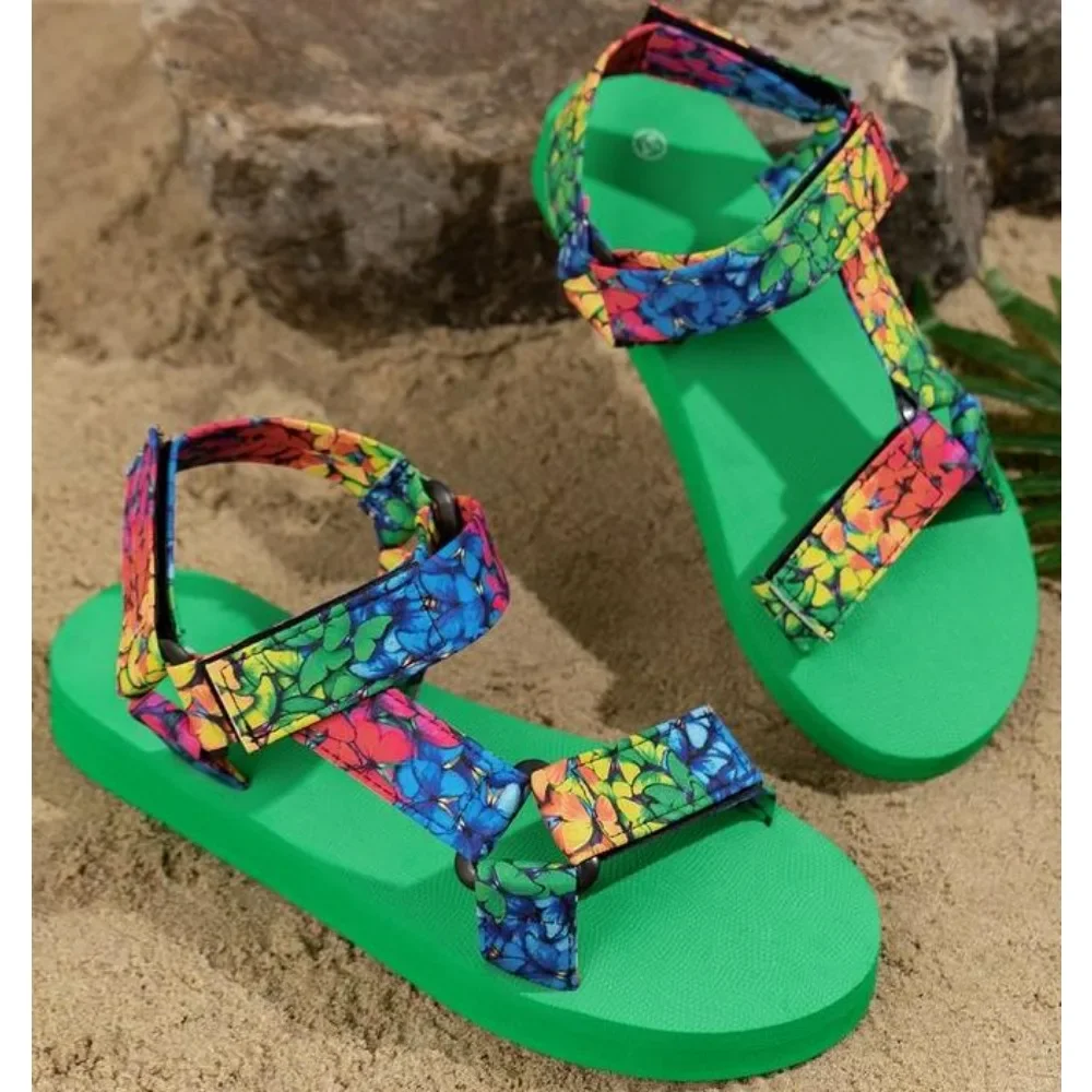 Plataforma de verão sandálias planas femininas 2024 luz antiderrapante sapatos de praia bonito sandálias de corda para mulher conforto gladiador sandalias mujer