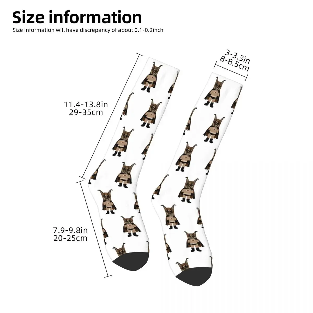 Calcetines grandes Floppa con forma de gato, medias absorbentes del sudor Harajuku, calcetines largos para todas las estaciones, accesorios para regalo de cumpleaños Unisex