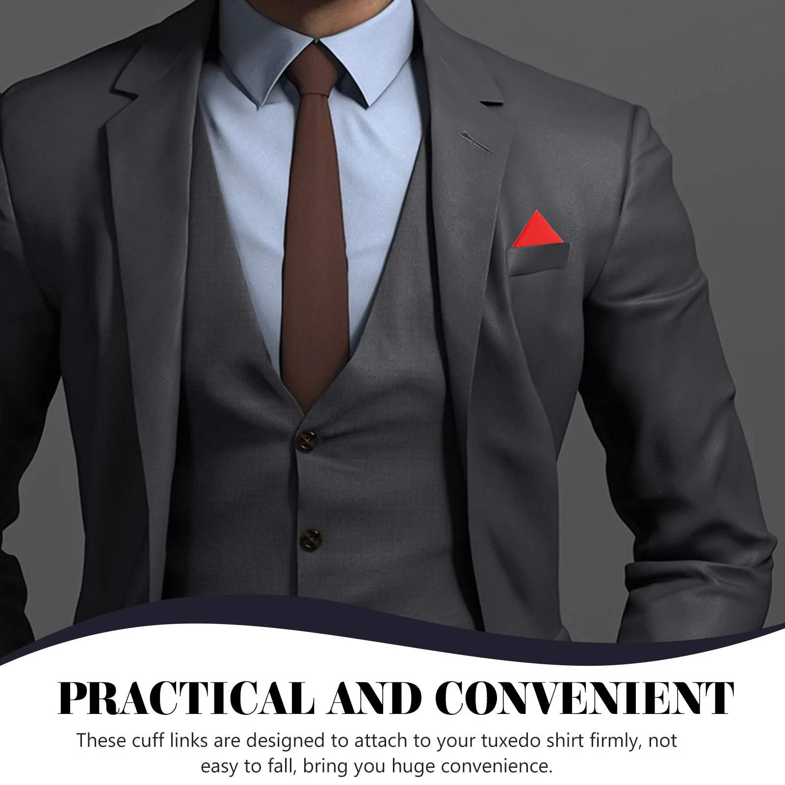 

1Set Groom Costume Accessories Bow Tie Handkerchief Cufflinks Mens Buttons Wedding Formal Party Suit