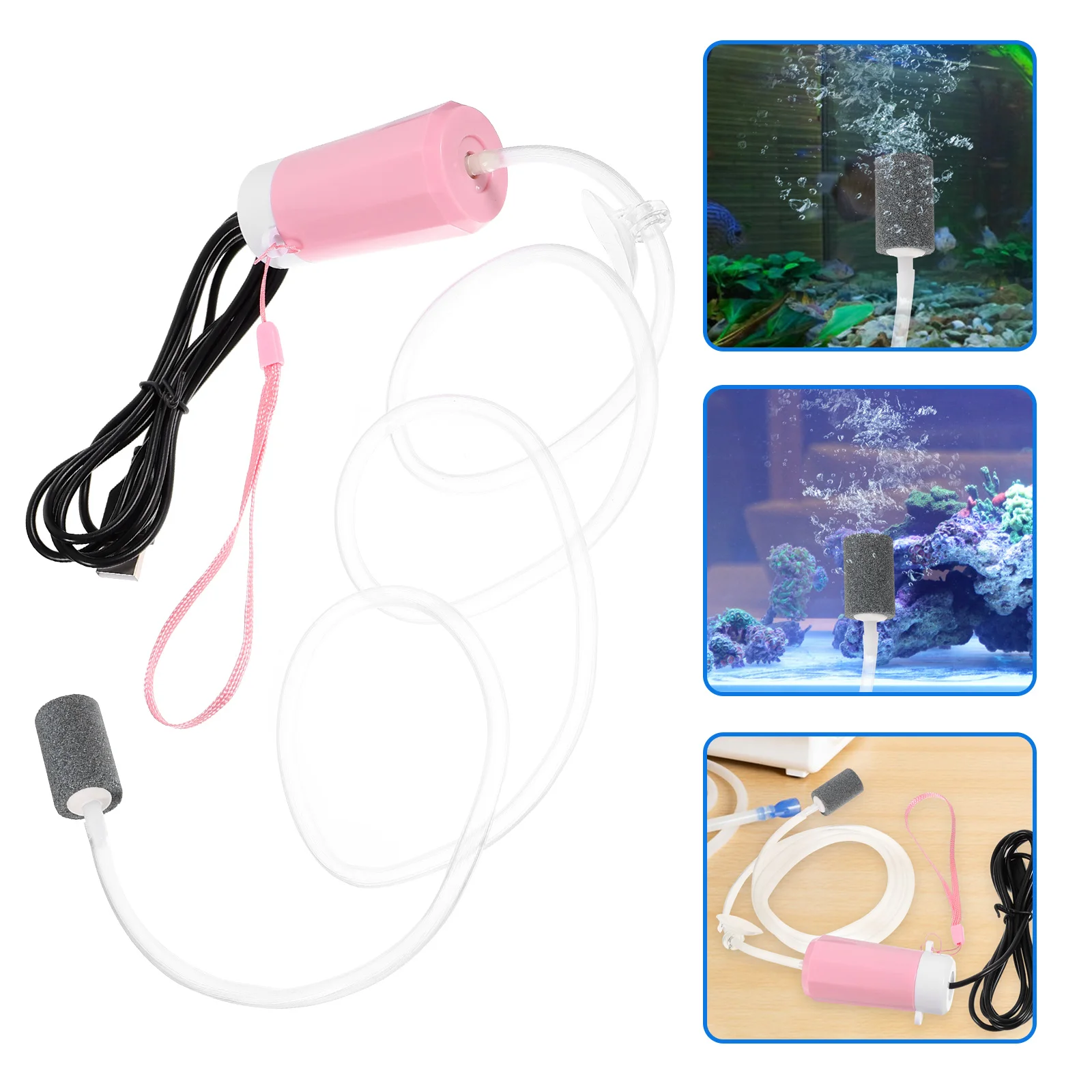 

USB Charging Oxygen Pump for Fish Tank Aquarium Durable ABS Material Easy to Operate Lightweight Portable Design Suitable