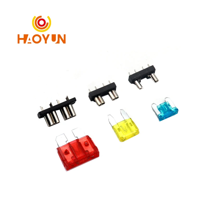 【10-5PCS】Medium Mini Small Fuse Holder PCB Board with Car Blade Fuses 10A for Auto Automotive PCB Board Safety clip Insertion Ty