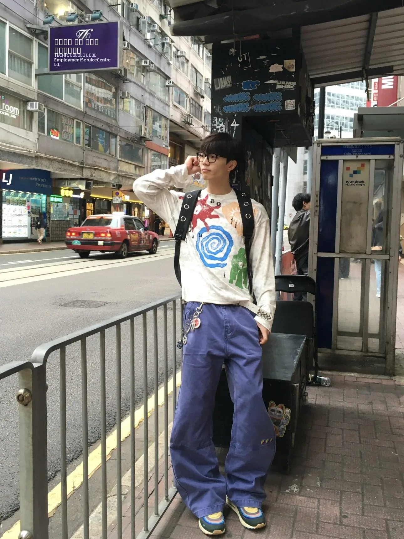 

Винтажные американские синие широкие мужские повседневные брюки, универсальные прямые брюки из полиэфирного волокна, молодежная осенне-зимняя мода