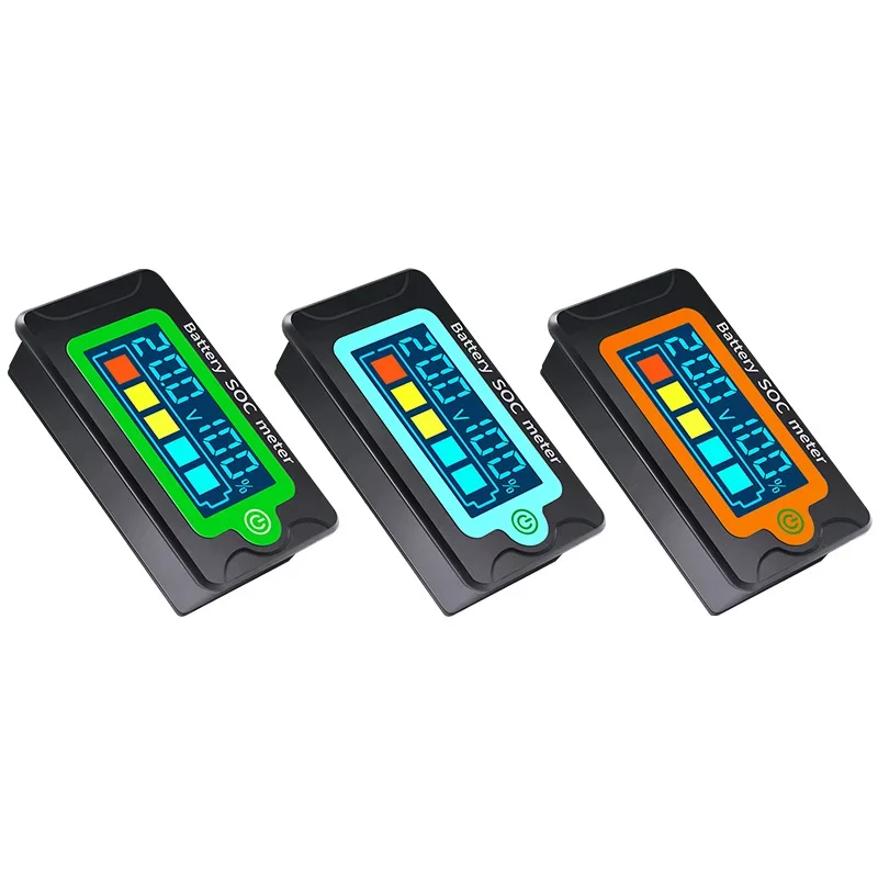 防水デジタル液晶電圧計バッテリー容量テスター電圧インジケータ DC8-100V 12V 24V 36V 48V 72V 良質