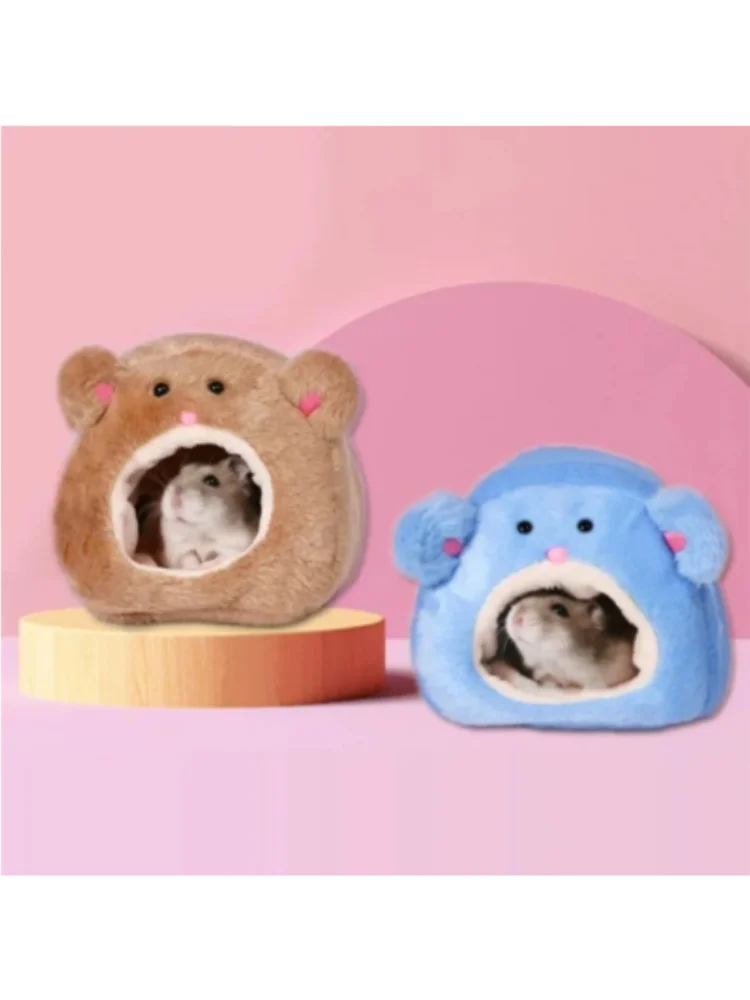 Hamster doux chaud lit Rat hamac écureuil hiver jouet pour animaux de compagnie Hamster Cage maison nid suspendu, tapis maison lit Animal souris Rat nid
