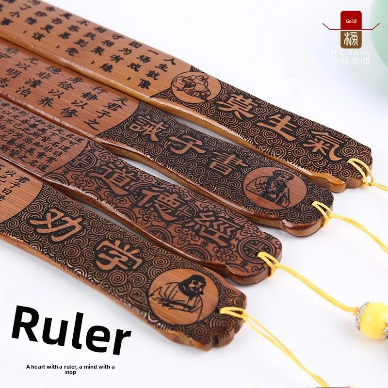 

Hanrted Bamboo Ruler Quote Home Use Disciple Regulations Bamboo Carving Artifacts Teacher Classmate Gift Bamboo Made