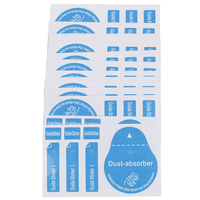 30Pcs Blue Dust Removal Phone Screen Cleaning Tool All Phones 3 In 1 Dust-absorber + Guide Sticker Clear Dust On Screen