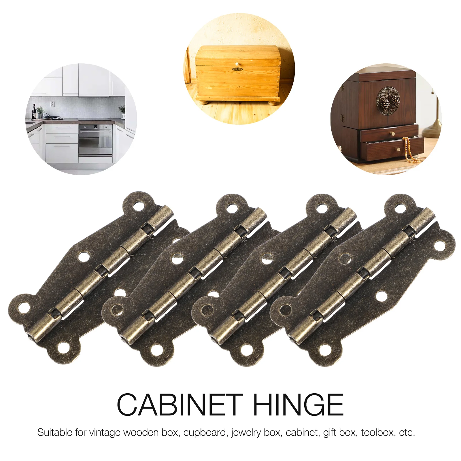 30 قطعة مفصلات فراشة خمر البرونزية الرجعية بعقب المفصلي لخزانة صندوق مجوهرات درج الأثاث ديكور صندوق أدوات خزانة مخفية #6