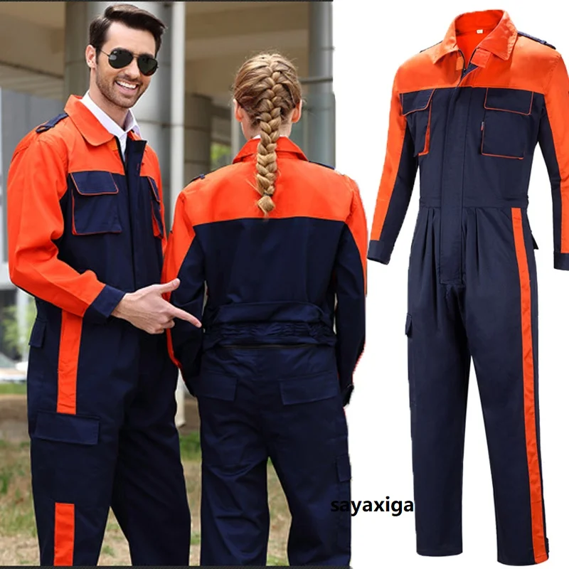 Coveralls for Men Women Safety Painting Work Uniform for Suppliers Mechanics Construction Repairman Factorty Clothes Two tones