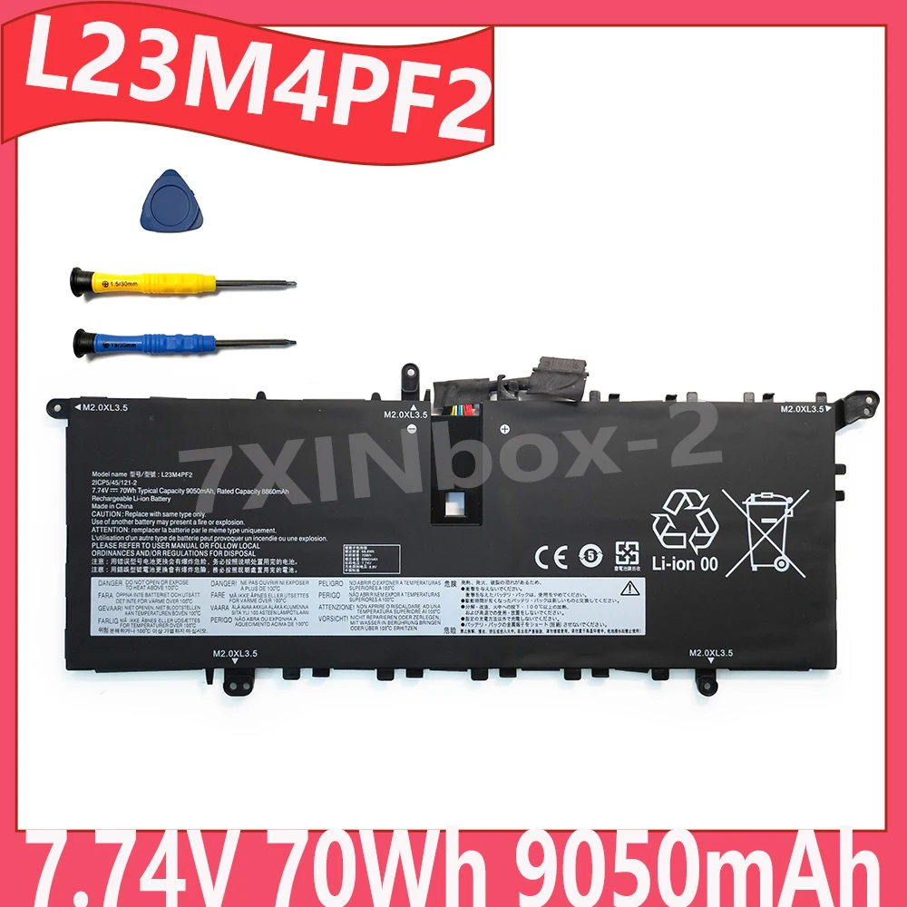 

Аккумулятор для ноутбука L23M4PF2 7.74V 70Wh 9050mAh OEM для Lenovo Yoga Slim7 Gen 9 Air 14S 15 2024 Series L23C4PF2 L23B4PF2 L23D4PF2