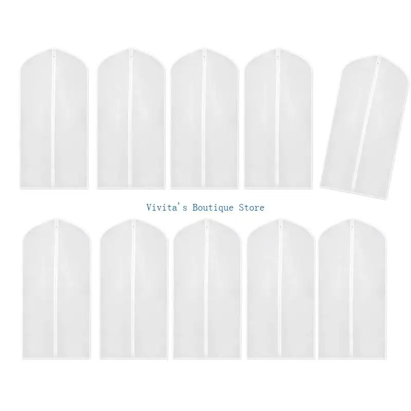 

M76D 10Pcs Portable Garment Covers Accessory for Dustproof Closet Organization