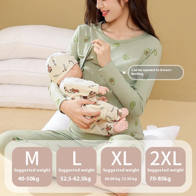 Maternity Autumn Clothes Autumn Pants Set New Underwear Monthly Clothes Pregnancy Nursing Pajamas Homewear Maternity Clothing