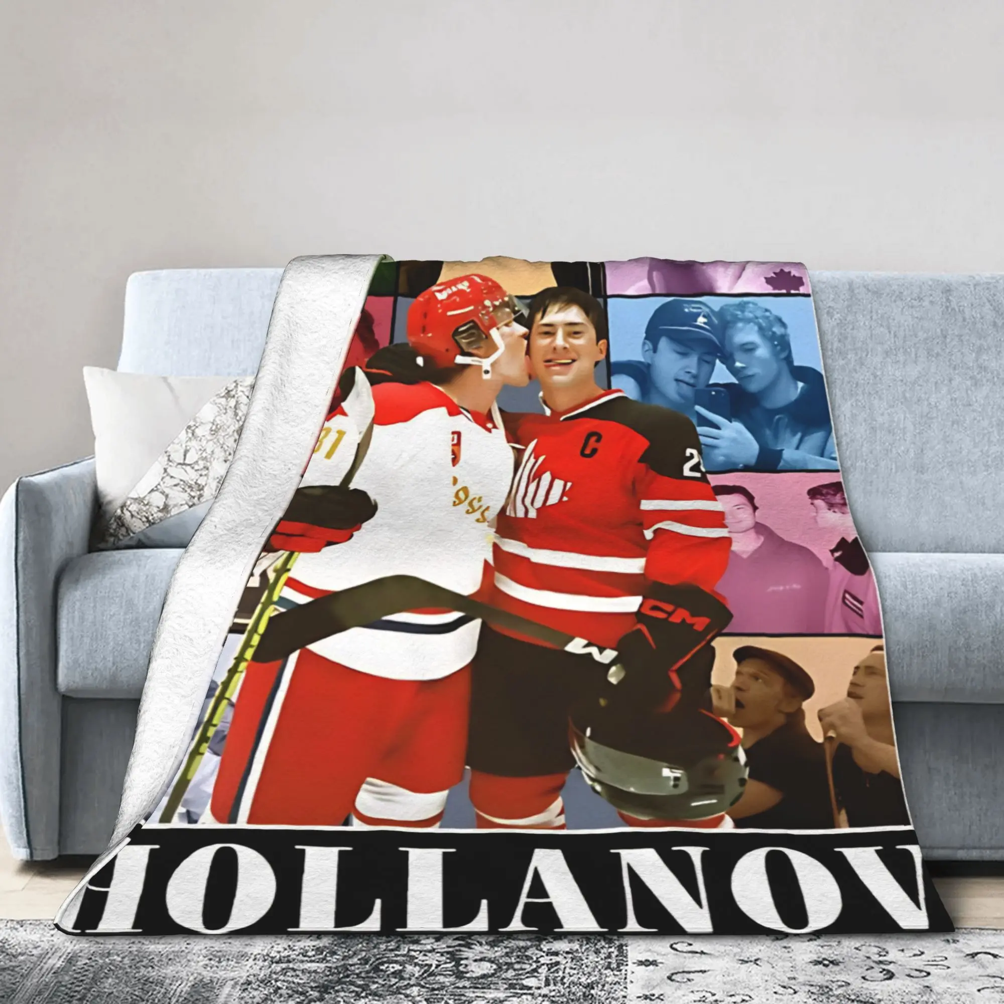 Comfortable Heated Rivalry Hollanov Sports Drama Shane Hollander Ilya Rozanov  Blanket Blanket Throw Warm Flannel for Travel
