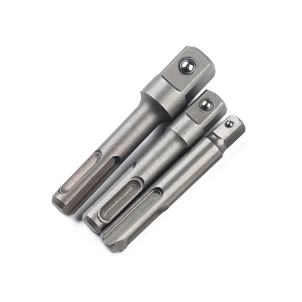 

3pcs Steel Ball Detent Socket Adapter Set 1/4" 3/8" 1/2" Right Angle Drill Extension Connector -V Material