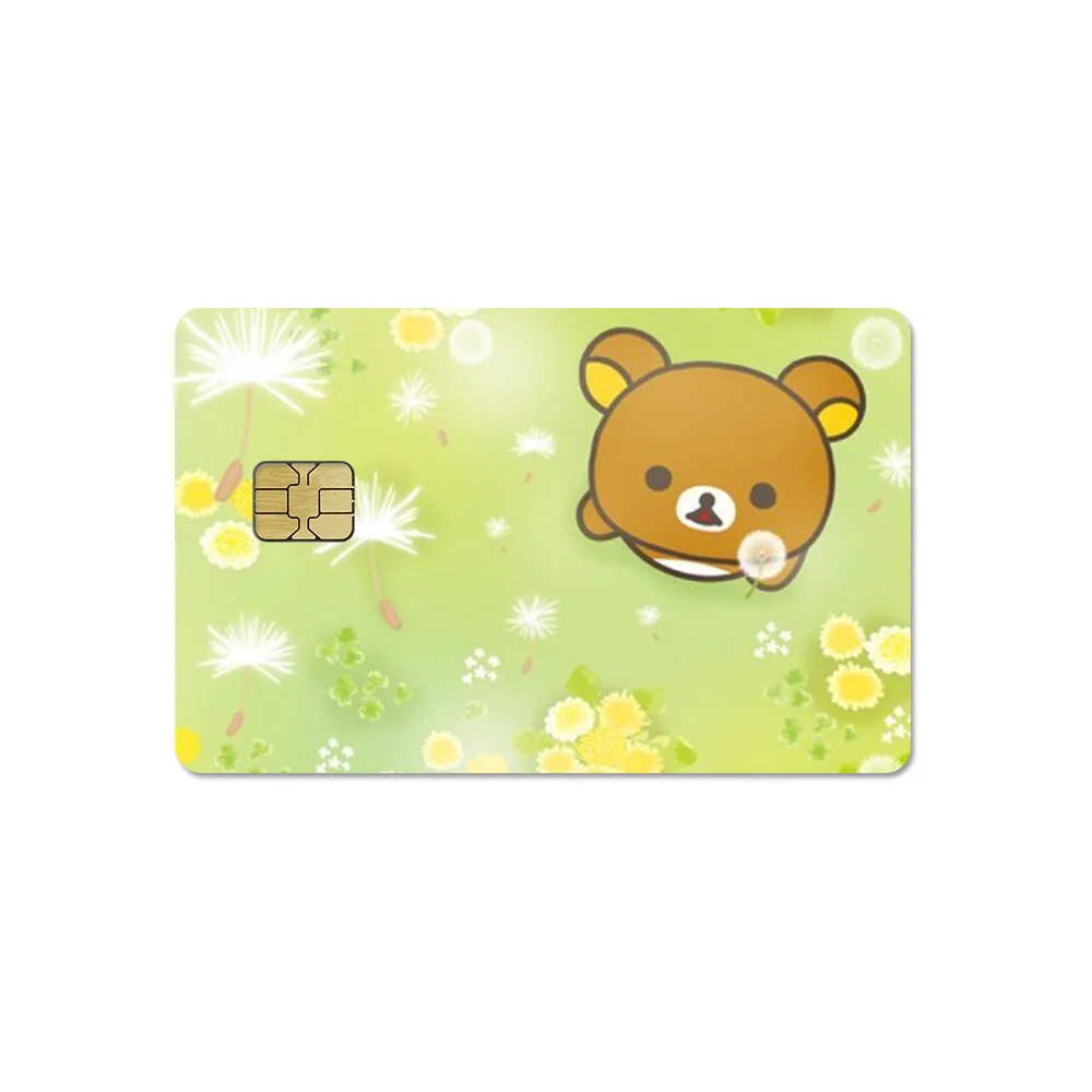 Cartoon-Kreditkarten-Skin Rilakkuma Niedliche Kawaii Kiiroitori Matte Aufkleber für VISA JCB Mastercard Andere IC-Bankkarten Dekoration Geschenke – Detail 6