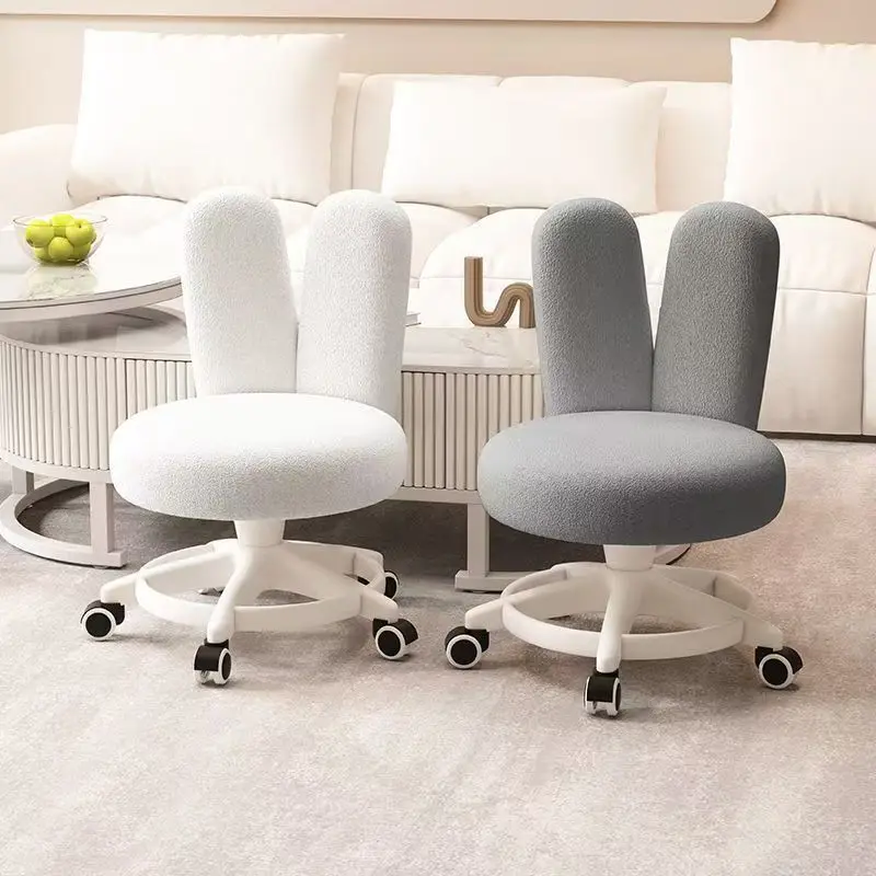 #¥360° Rotatable Chair Home Chair Shoe Changing Stool with Wheels Dressing Stool Household Pulley