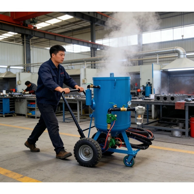 Portable High Pressure Sand Blast Pot Durable Sandblasting Equipment for Industrial Rust Removal Metal Surface