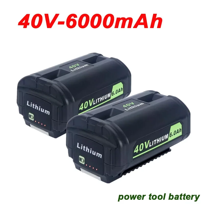 

40V 6.0Ah lithium-ion rechargeable battery forRyobi OP4060 OP4050 OP4030 OP4026 RY40200 OP4040 RY40430 RY40770 RY40440 tool