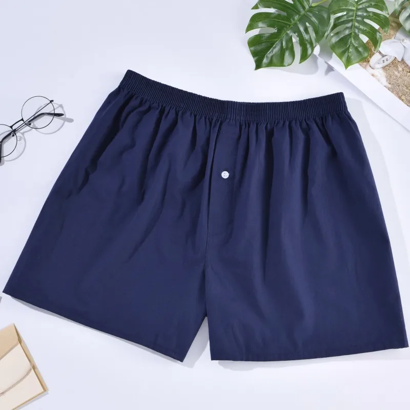 Heren Boxers Short Casual Katoenen Slaap Onderbroek Heren Ondergoed Pijl Slipje Gestreepte Geruite Losse Comfortabele Homewear XL-4XL