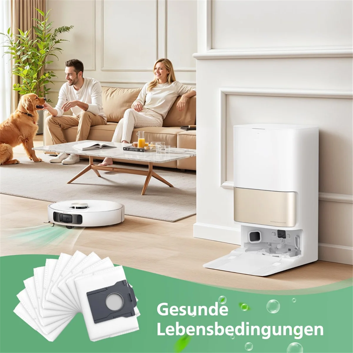 أكياس غبار بديلة جديدة للمكانس الكهربائية Dreame X40 Ultra/X50 Ultra/L10s Pro Ultra Heat /L40 Ultra /L10s Ultra Gen 2