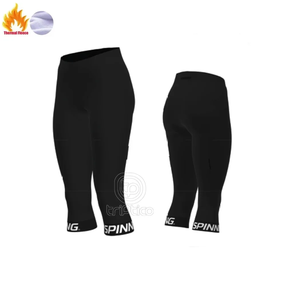 Spinning Shop-pantalones Cortos de ciclismo para hombre y mujer, calzas cortas con almohadilla de Gel, para invierno, 3/4