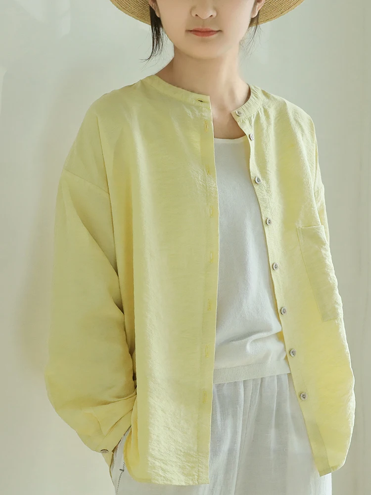 

Шелковая блузка с длинным рукавом и круглым вырезом, женская, свободного кроя, элегантная, молодящая, осенняя новинка