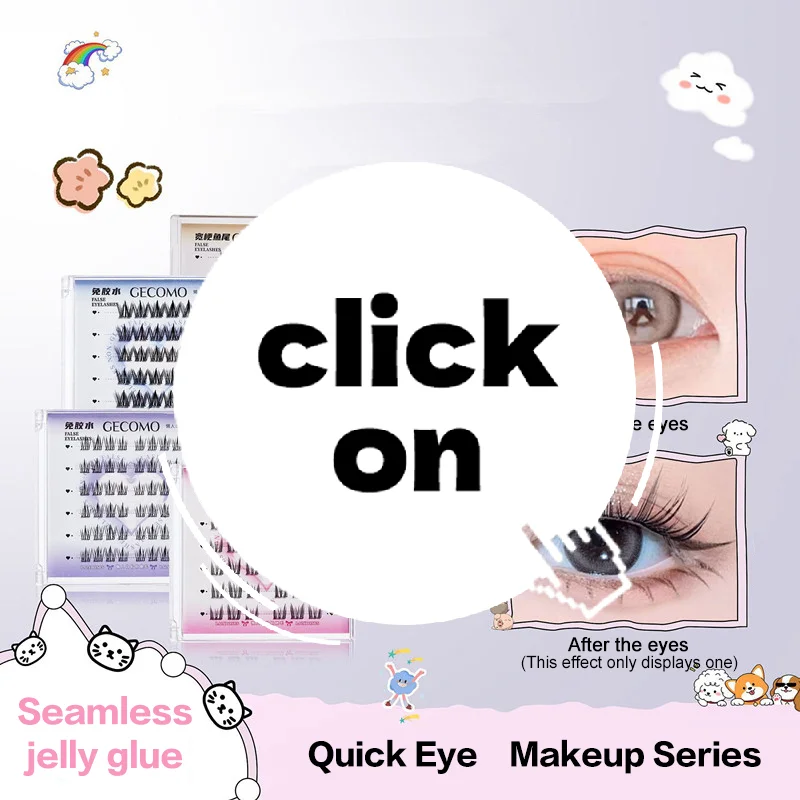 Sztuczne rzęsy DIY samoprzylepne bez kleju, skrzydełkowe, puszyste, naturalne, gęste, w stylu manga, wielokrotnego użytku, powiększające oczy, łatwe w aplikacji.